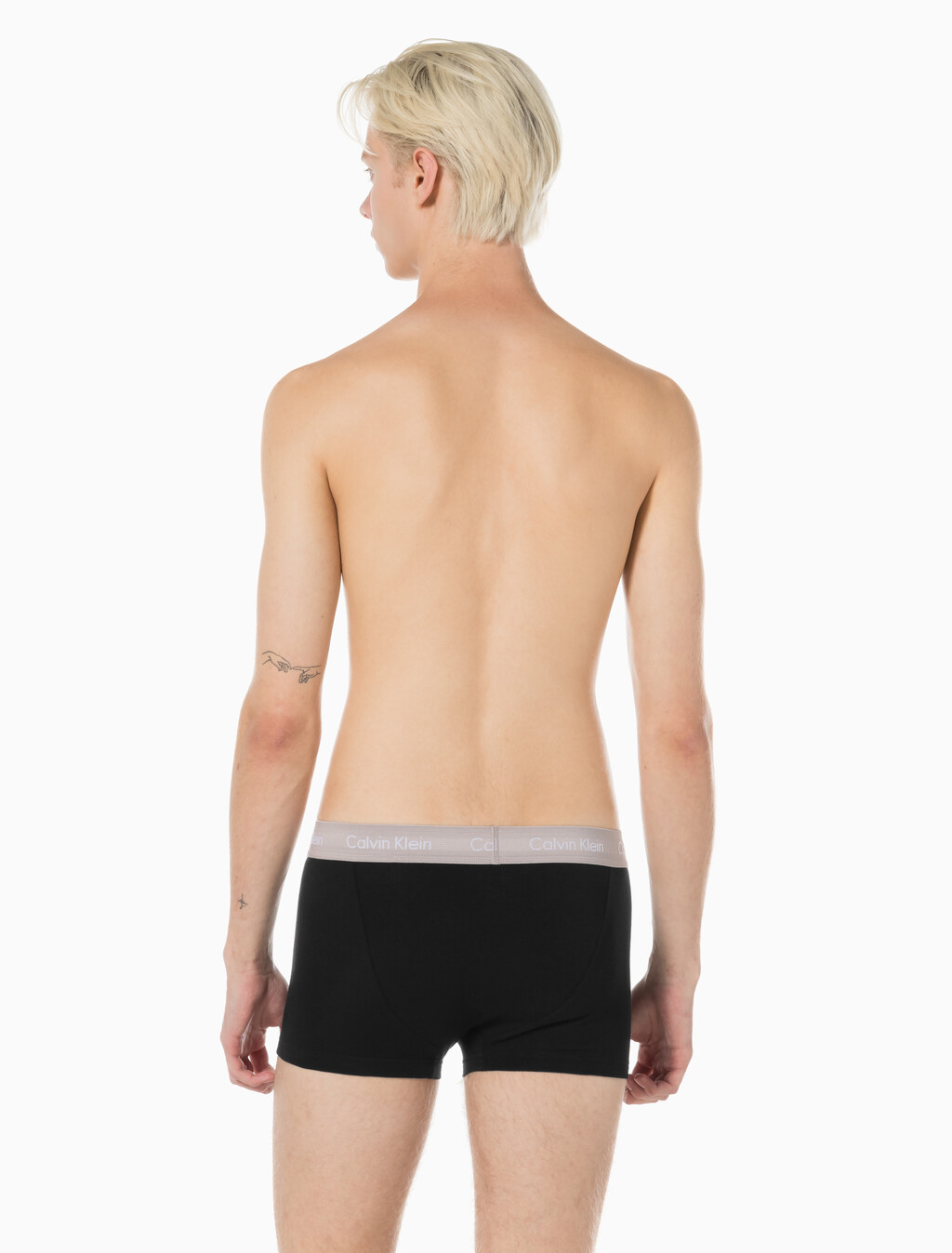 Buy 남성 EU 코튼 스트레치 3PK 로우 라이즈 드로즈 3PK in color BLACK