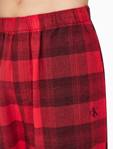 Buy 남성 CK 퓨어 플란넬 팬츠 in color RED BLACK FLANNEL