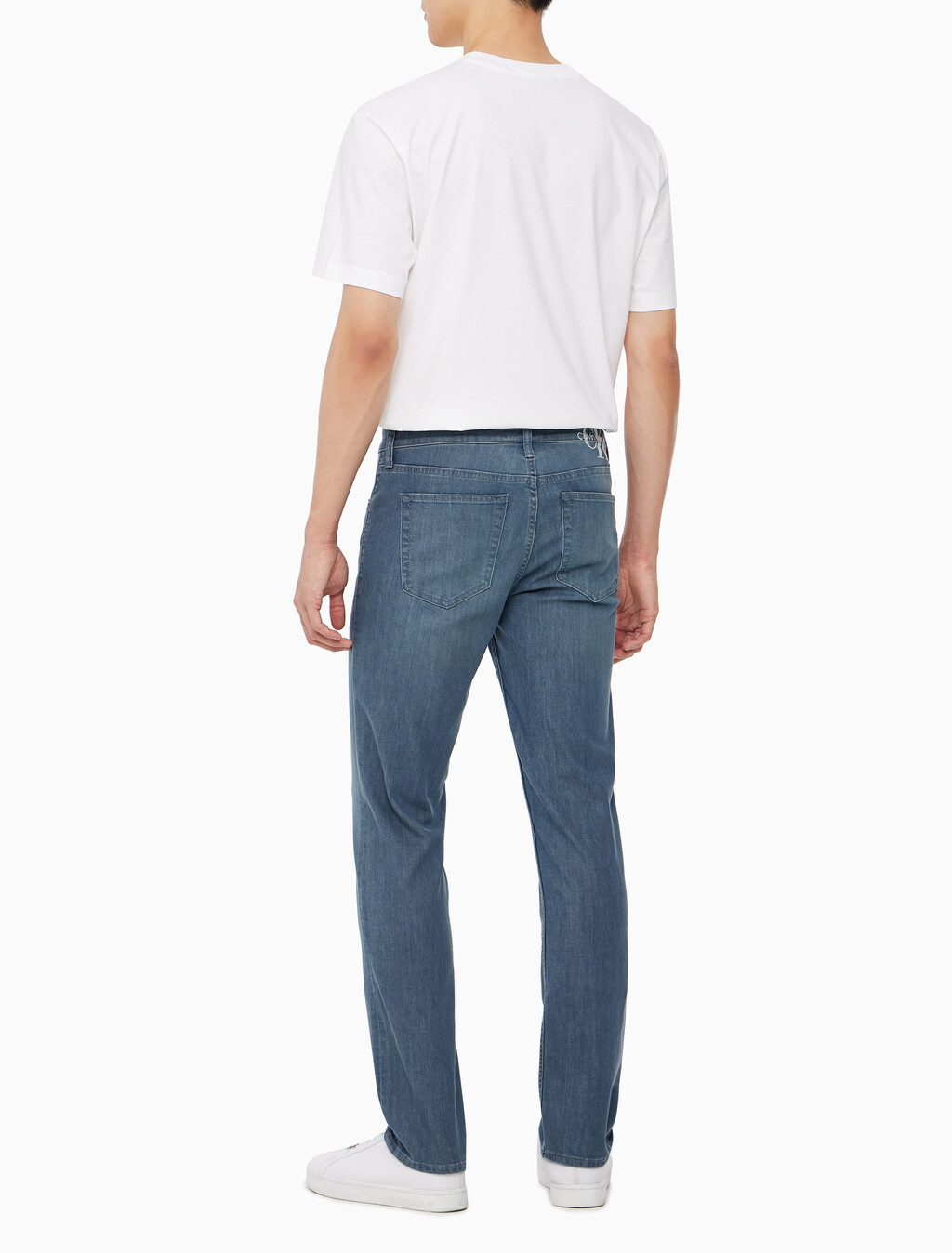 Buy 남성 바디핏 블루그레이 37.5 기능성 데님 in color GREY STEPPED RELEASE HEM