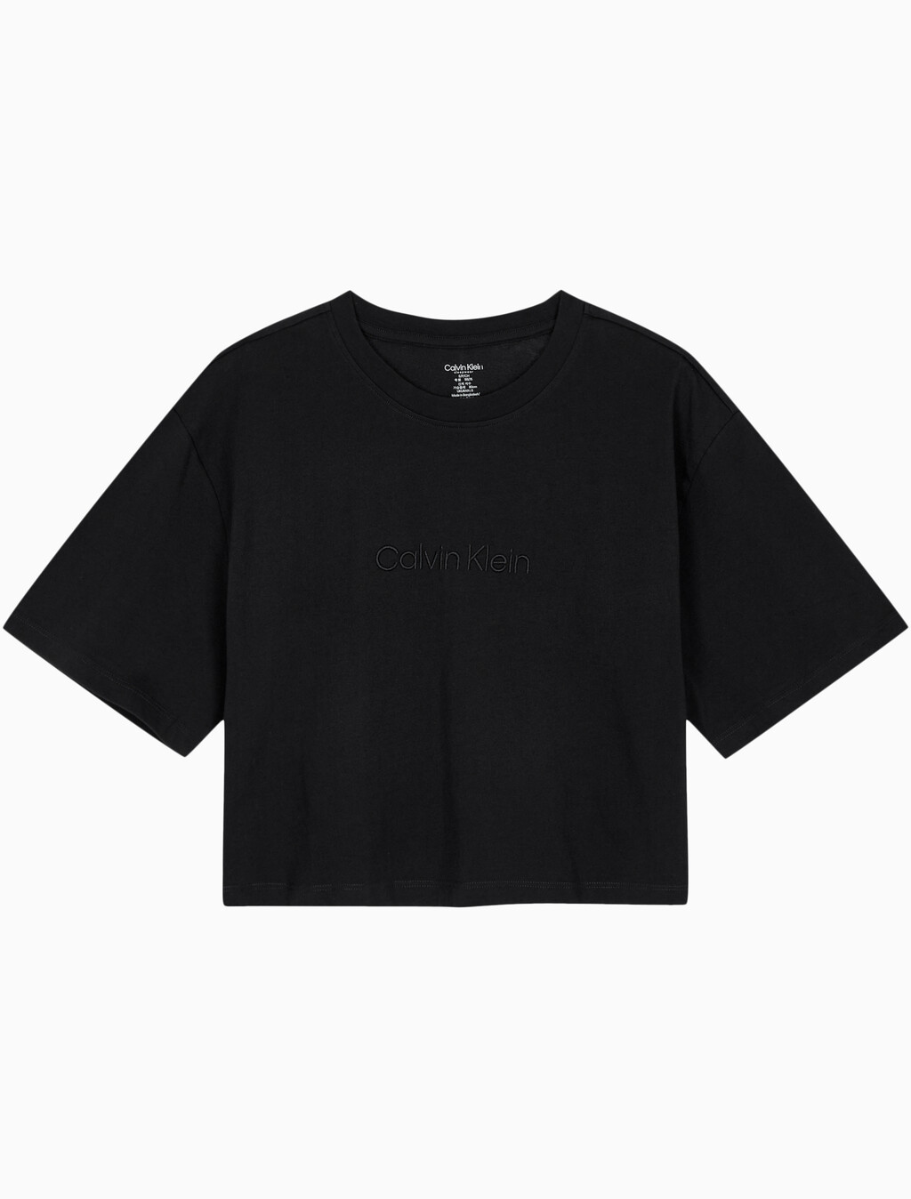 Buy 여성 코튼 클래식 숏슬리브 탑 in color BLACK
