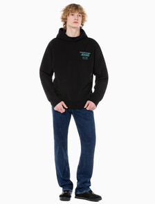 Buy 남성 90's 스트레이트핏 기모 미드블루 데님 in color MID BLUE BACK EMBRO