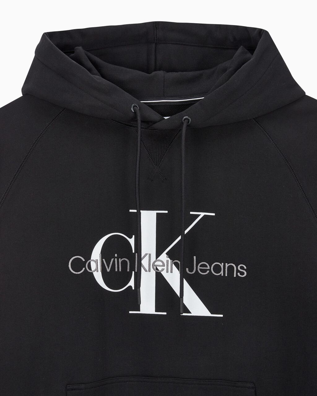 Buy 남성 롱슬리브 릴렉스핏 모노그램로고 후디 in color CK BLACK