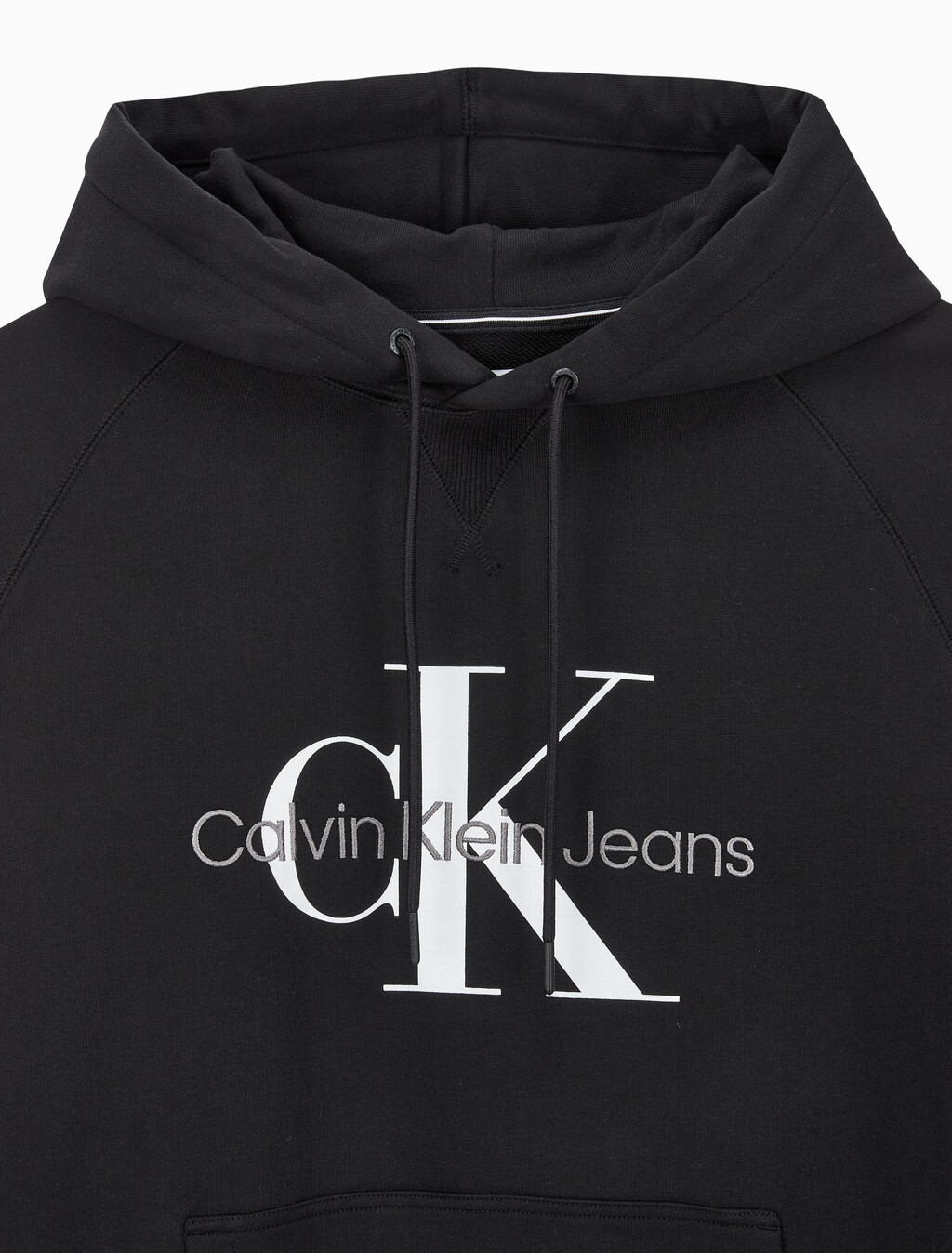 Buy 남성 롱슬리브 릴렉스핏 모노그램로고 후디 in color CK BLACK