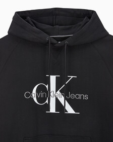 Buy 남성 롱슬리브 릴렉스핏 모노그램로고 후디 in color CK BLACK