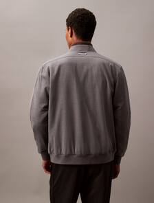 Buy 남성 롱슬리브 리버시블 울 봄버 자켓 in color CHARCOAL