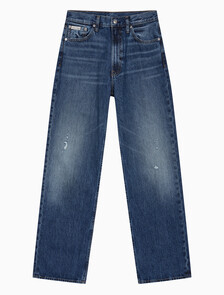 Buy 남성 배기핏 다크블루 CK 데님 in color DARK BLUE