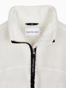 Buy 여성 크롭 쉐르파 자켓 in color WHITE