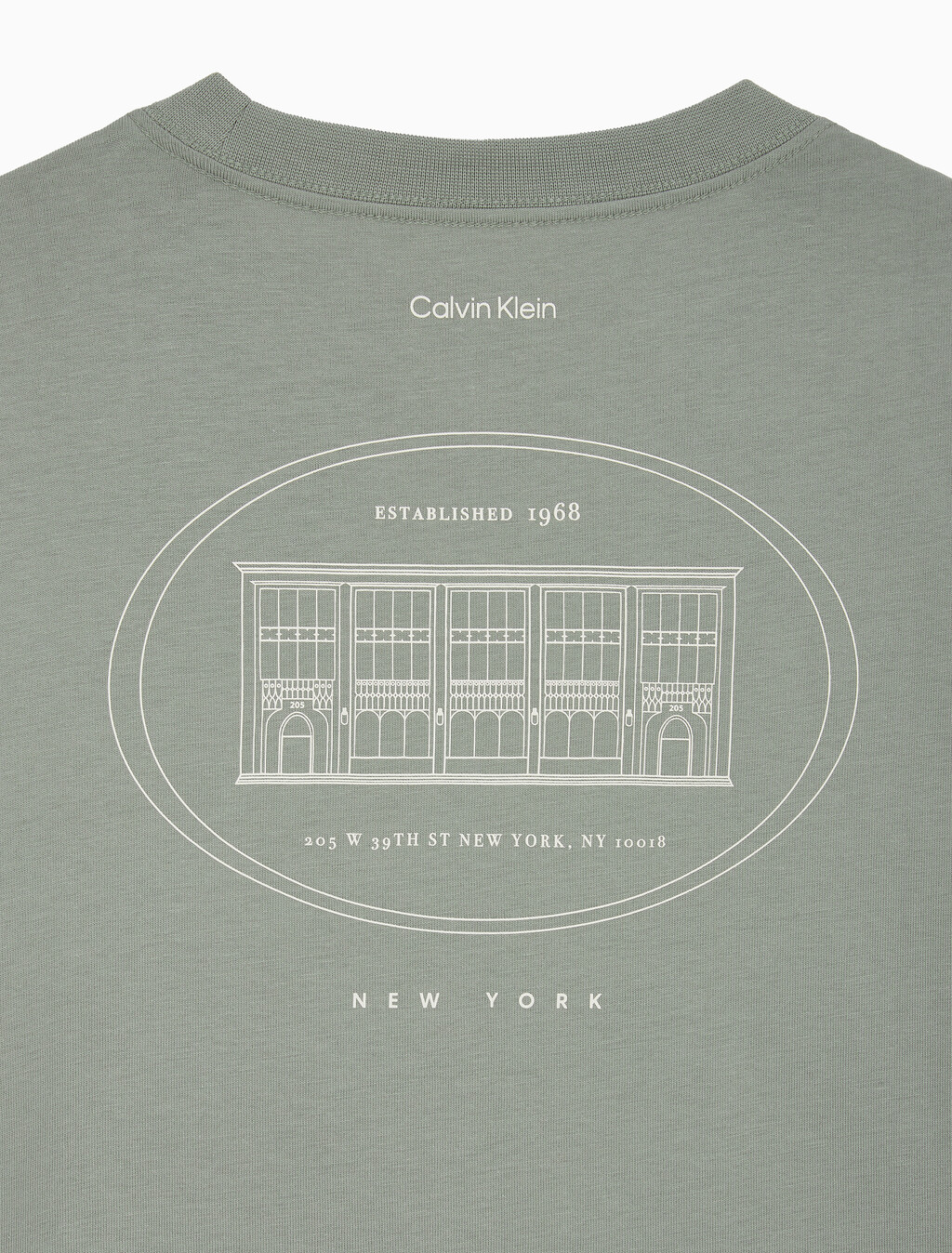 Buy 릴렉스드핏 16S 프론트백 빌딩 티 in color Grey