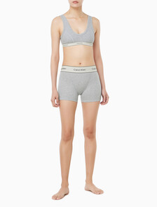 Buy 여성 헤리티지 코튼 박서 브리프 in color GREY HEATHER