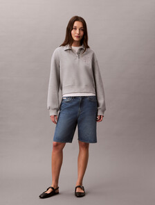 Buy 여성 릴렉스 패션 폴로 스웻셔츠 in color HEROIC GREY HEATHER