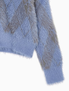 Buy 여성 퍼지 아가일 스웨터 in color Dusty Blue