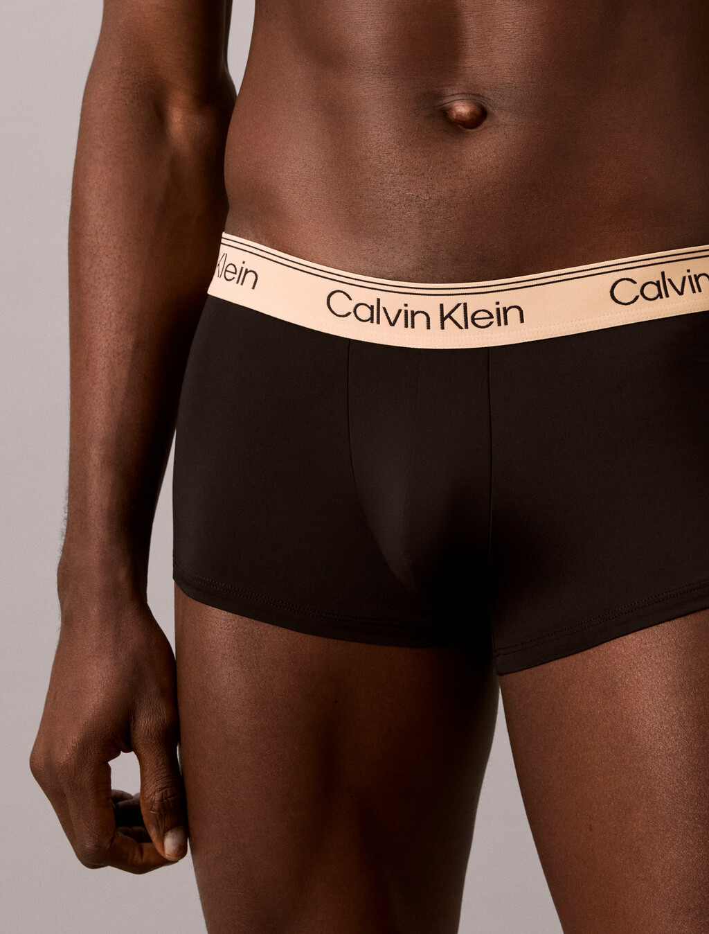 Buy 남성 마이크로파이버 스트레치 3PK 로우 라이즈 트렁크 in color Black