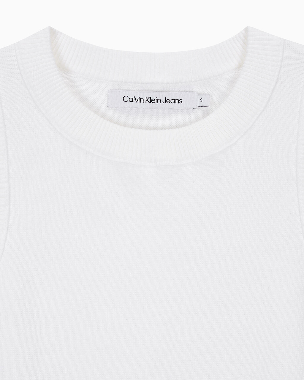 Buy 여성 탭 A라인 슬리브리스 니트 in color BRIGHT WHITE