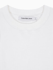 Buy 여성 탭 A라인 슬리브리스 니트 in color BRIGHT WHITE