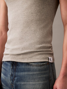 Buy 남성 코튼 스트레치 탱크탑 in color GREY HEATHER
