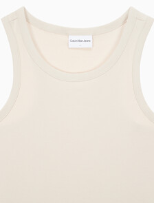 Buy 남성 로고탭 레이서백 슬리브리스 티셔츠 in color CLASSIC BEIGE