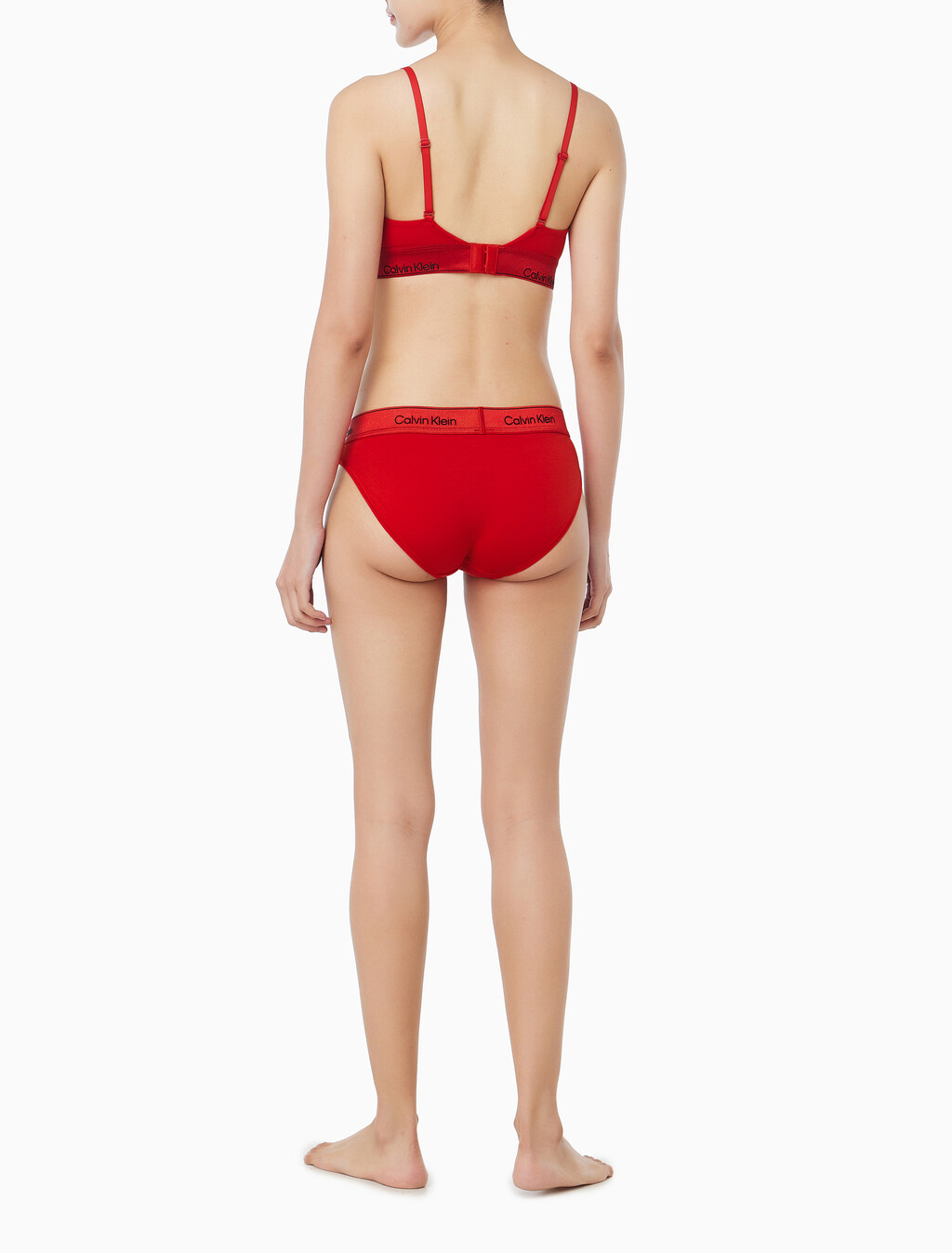 Buy 여성 모던 코튼 홀리데이 AF 비키니 in color red