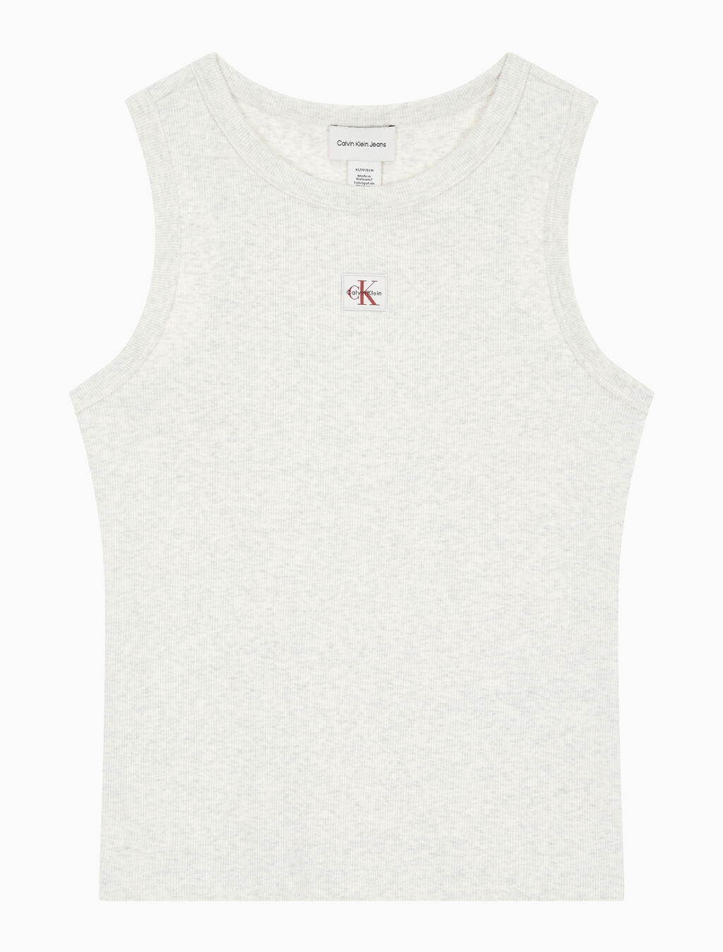 Buy 여성 우븐라벨 베이비립 탱크 in color VANILLA HEATHER