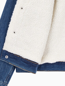 Buy 남성 레귤러 90's 쉐르파 자켓 in color MID BLUE BACK EMBRO