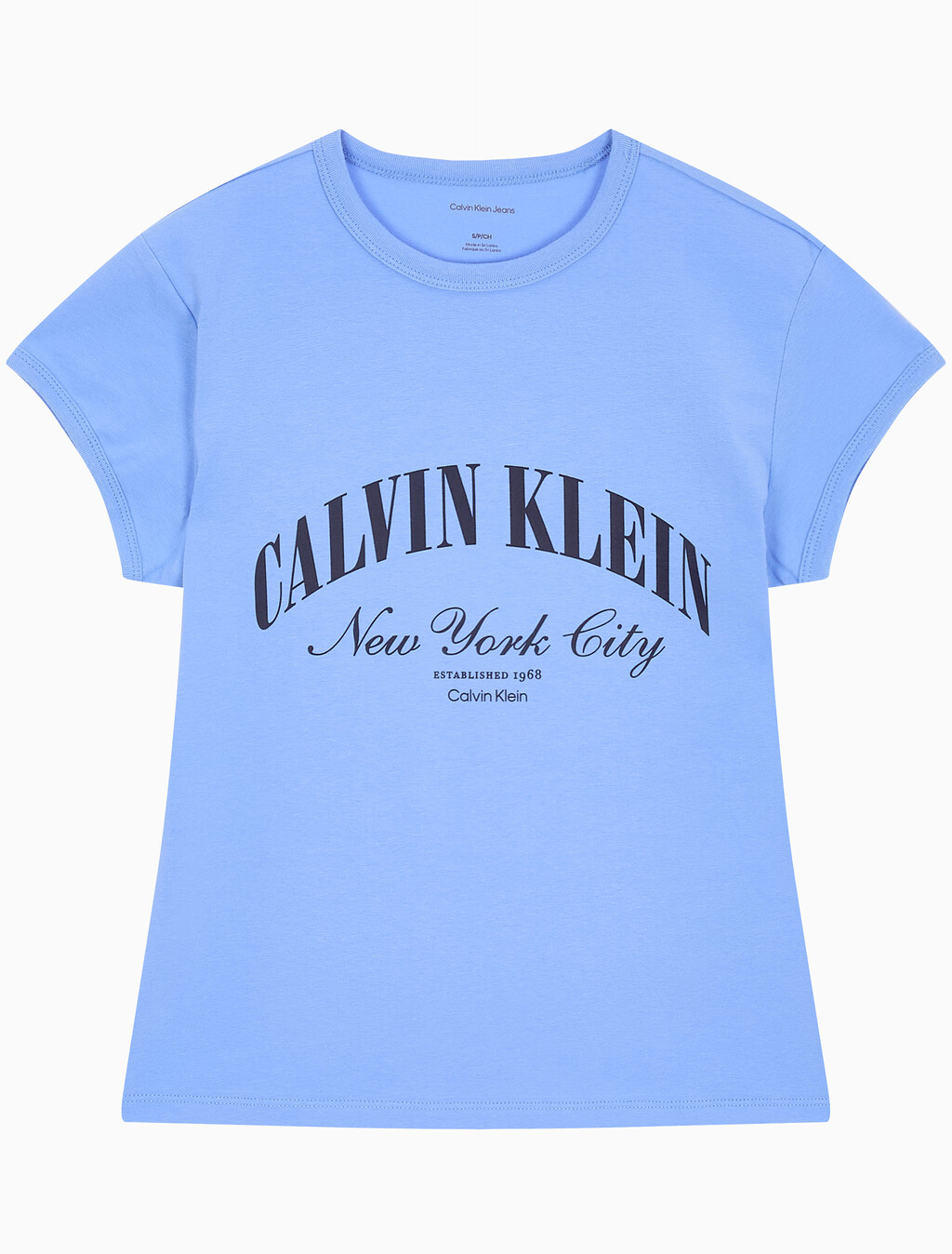 Buy 여성 그래픽 로고 베이비 티 in color Deep Indigo Blue