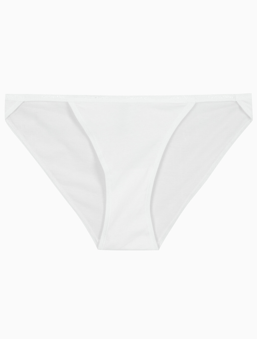 Buy 여성 CK 아이디얼 코튼 미드라이즈 하이레그 스트링 비키니 in color WHITE