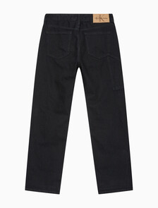 Buy 남성 90'S 스트레이트핏 워크웨어 블랙 데님 in color WASHED BLACK LOGO LACE