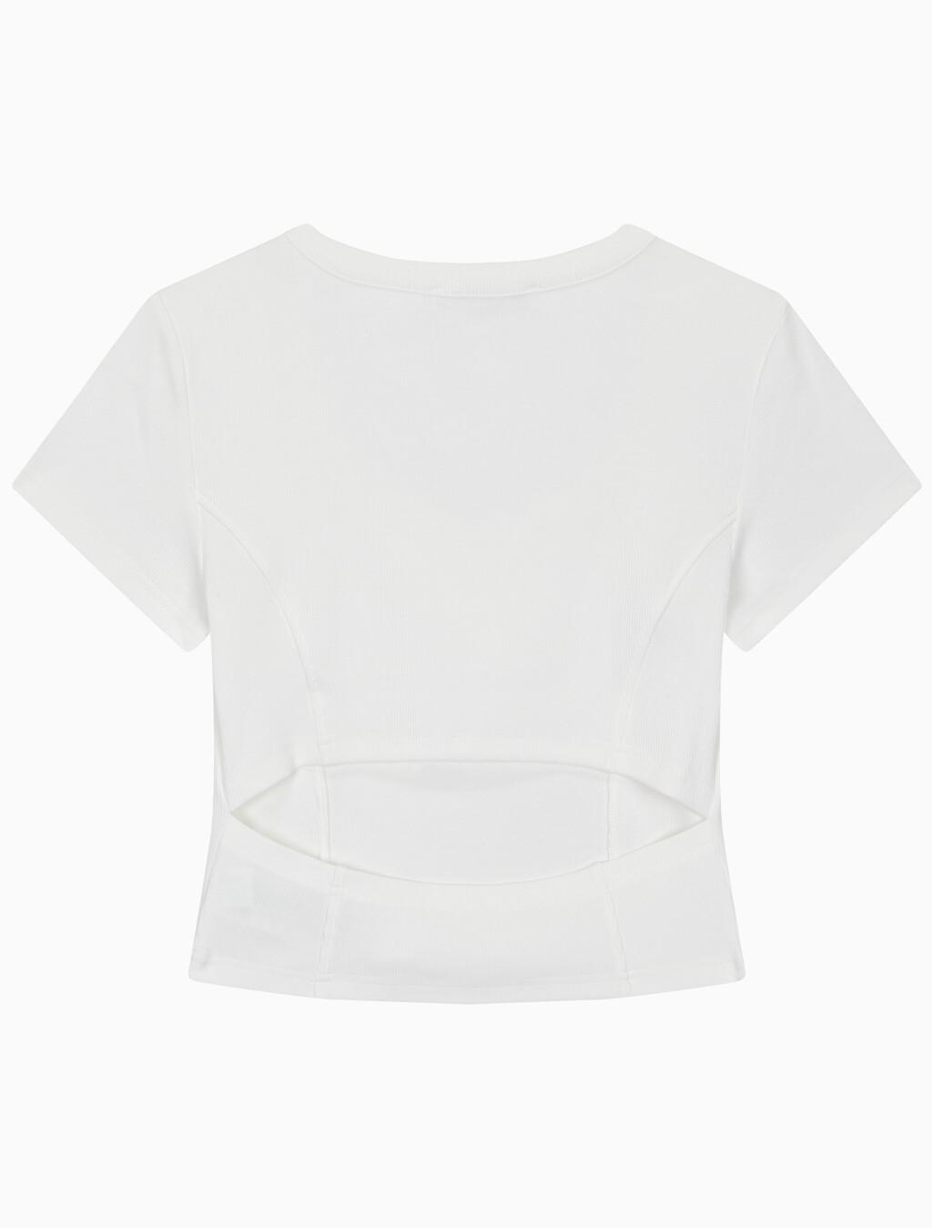 Buy 여성 립 오픈 백 크롭 탑 in color BRIGHT WHITE