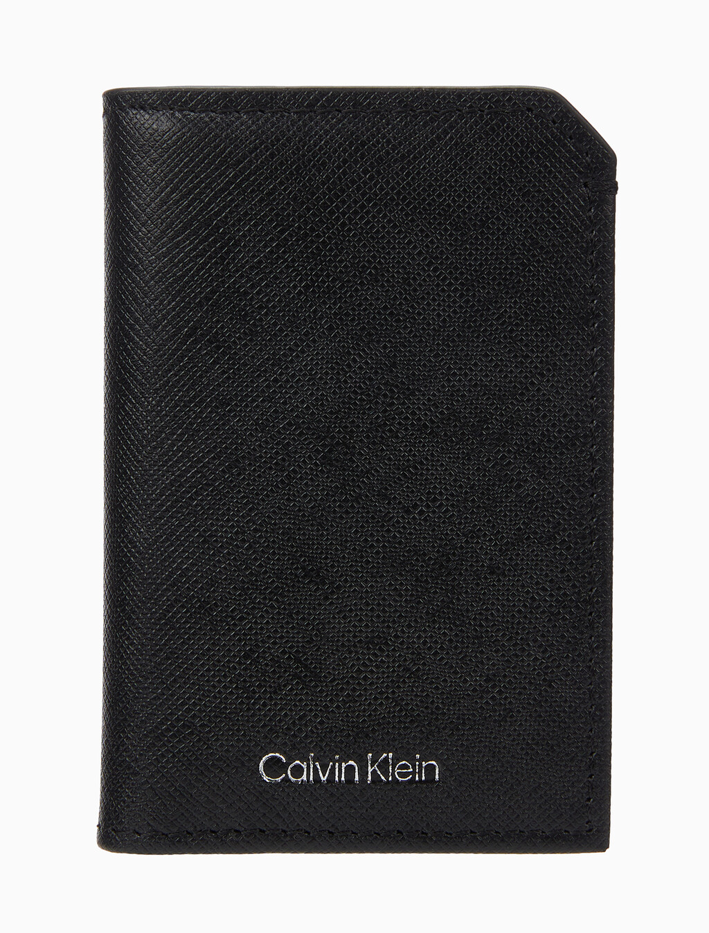 Buy 남녀공용 매트 사피아노 컴팩트 카드지갑 in color BLACK BEAUTY