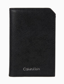 Buy 남녀공용 매트 사피아노 컴팩트 카드지갑 in color BLACK BEAUTY