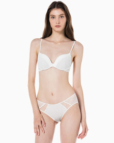 Buy 여성 CK 블랙 그래픽 레이스 AF 푸쉬업 브라 in color VAPOROUS GRAY