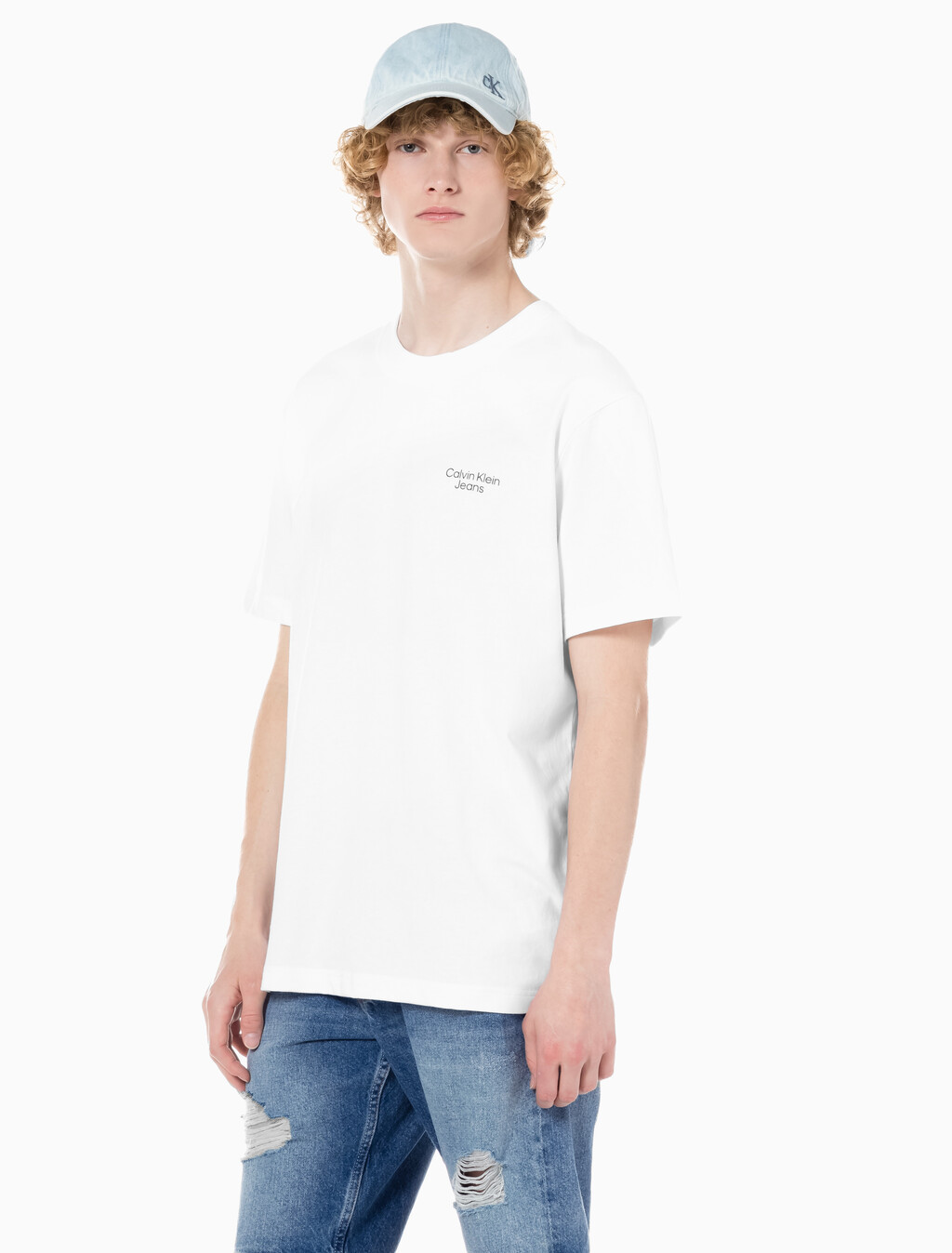 Buy 남성 1978 백 커브드 로고 반팔 티셔츠 in color BRIGHT WHITE