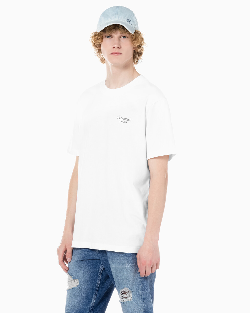 Buy 남성 1978 백 커브드 로고 반팔 티셔츠 in color BRIGHT WHITE