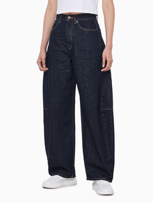 Buy 여성 홀스슈핏 린스 워시 데님 in color TENCEL RINSE BLUE