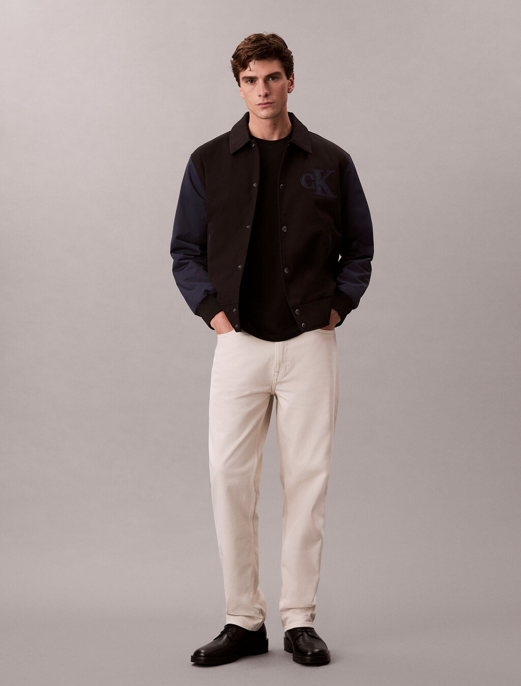 Buy 남성 90s 테이퍼핏 아이보리 데님 in color Chalk