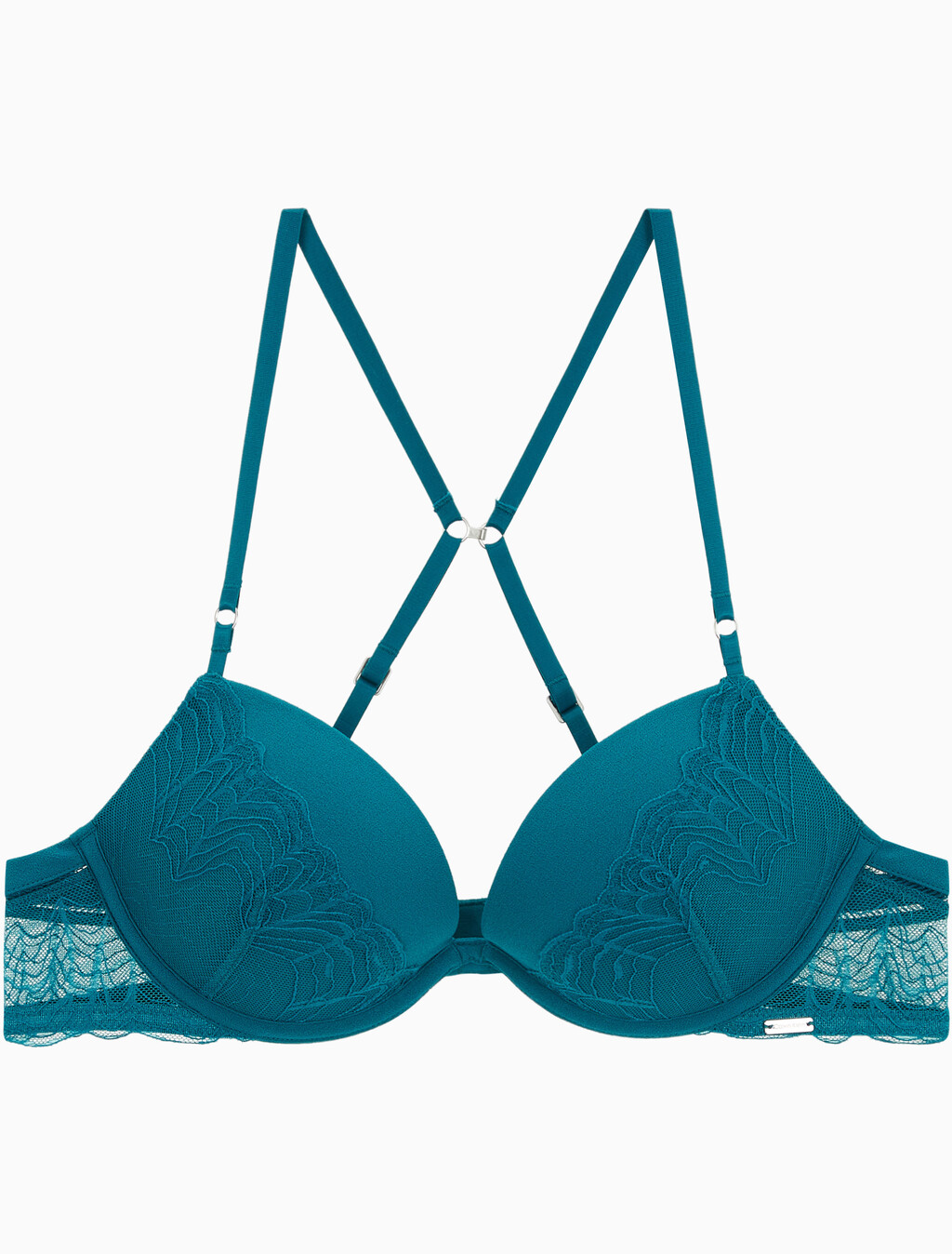 Buy 여성 CK 블랙 지오 레이스 AF 푸쉬업 브라 in color TEAL MARINE