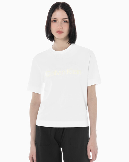 여성 릴렉스 핏 볼드 로고 반팔 티셔츠