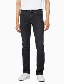 Buy 남성 바디핏 블랙 37.5 기능성 데님 in color WASHED BLACK LOGO LACE
