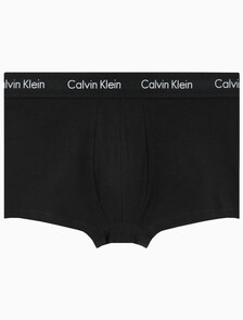 Buy 남성 EU 코튼 스트레치 3PK 로우 라이즈 드로즈 3PK in color BLACK