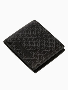 Buy 남성 코티드 AOP 빌폴드 지갑 in color BLACK