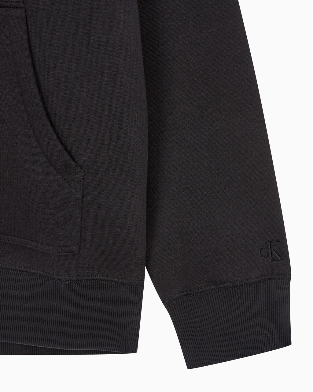 Buy 남성 롱슬리브 릴렉스핏 모노그램 기모후디 in color CK BLACK