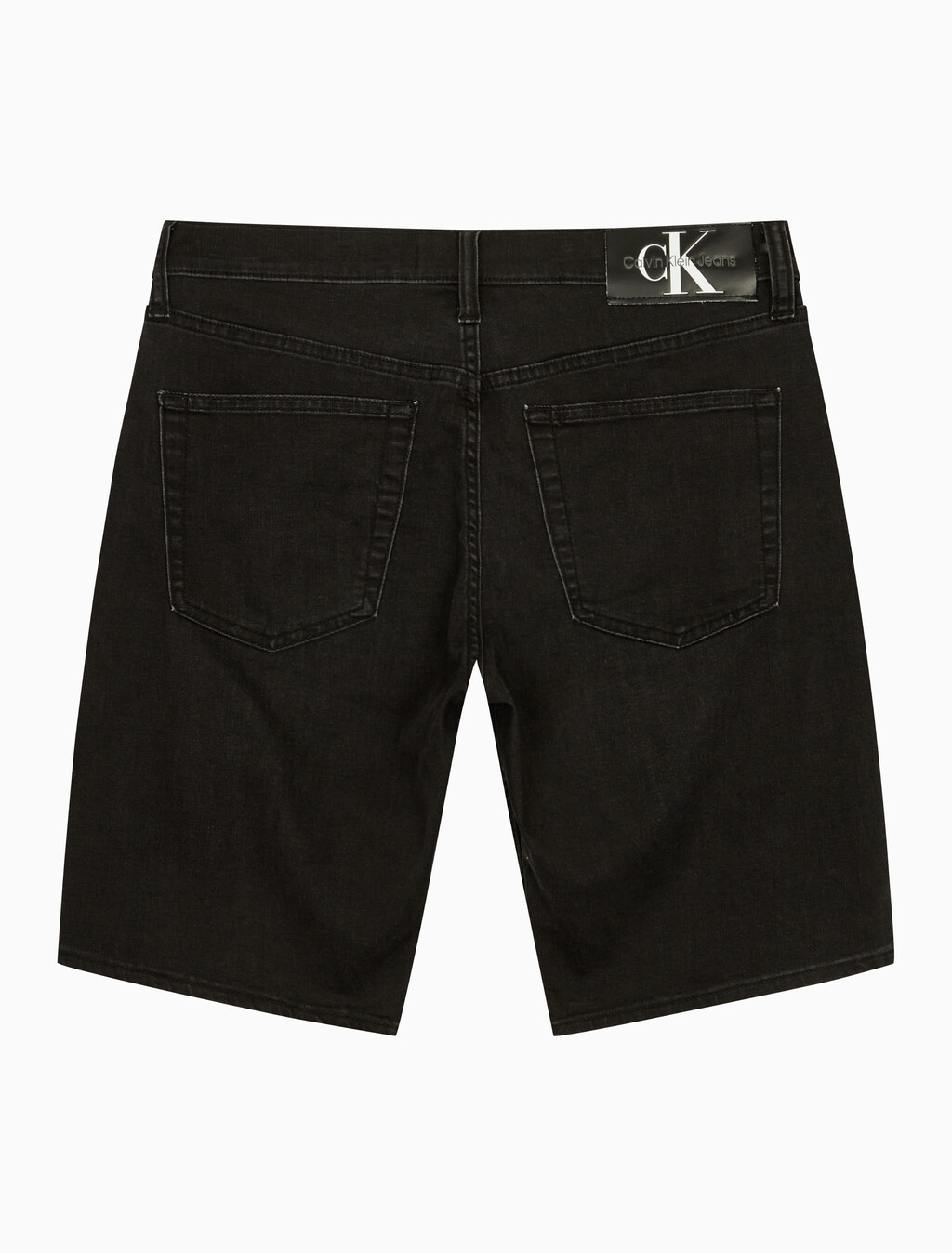 Buy 남성 37.5 기능성 레귤러 블랙 데님 쇼츠 in color WASHED BLACK LOGO LACE