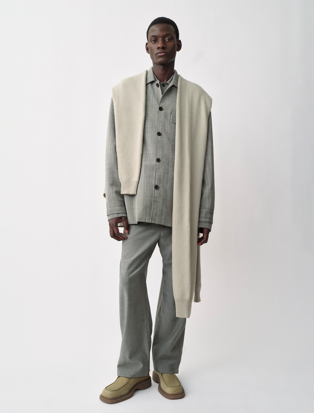 Buy KOSTAS MENS SHIRT JACKET in color GREY