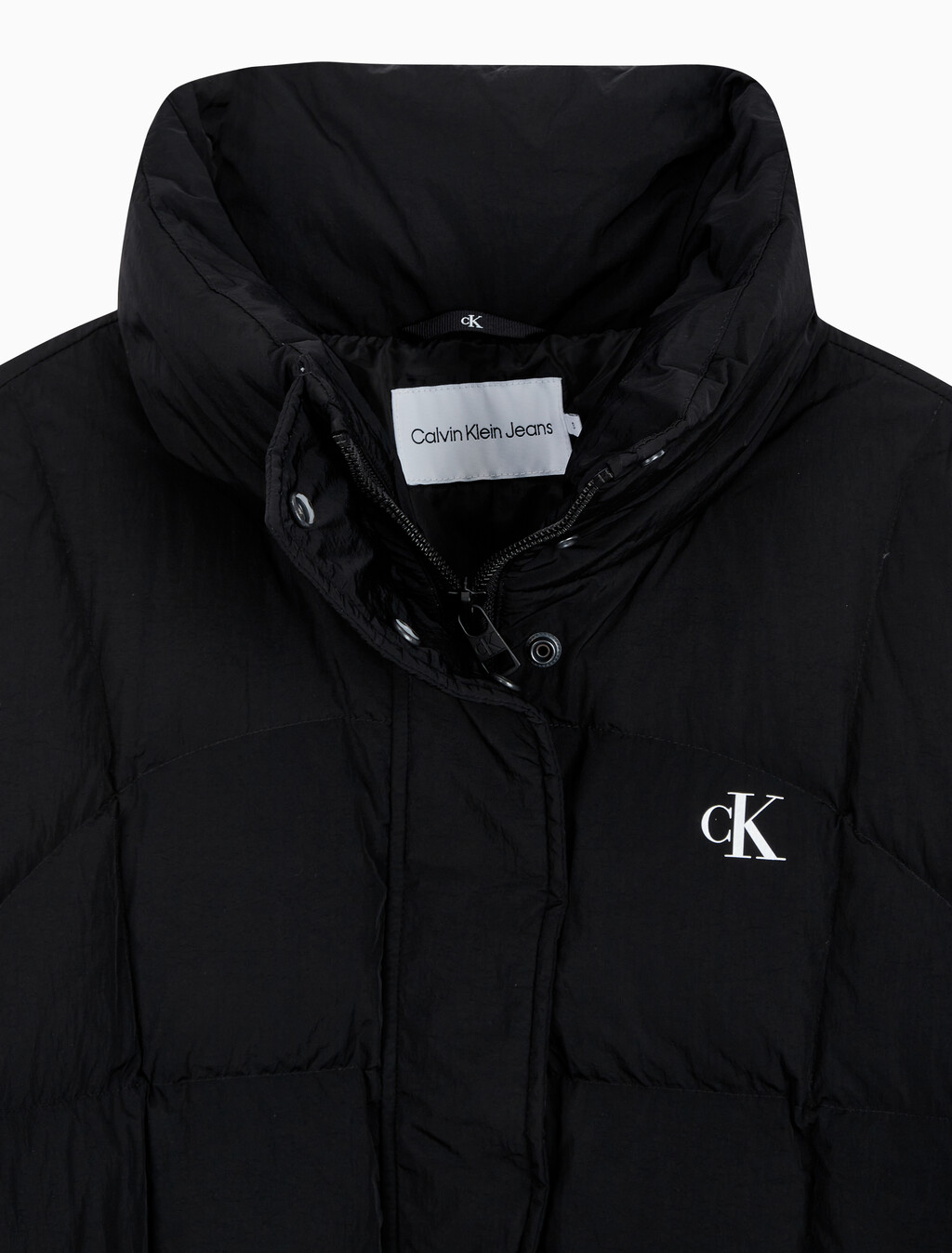 Buy 여성 벨트 롱 푸퍼 in color CK BLACK