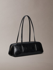 Buy 여성 엠보스드 로고 포일 글로시 발레토 백 in color BLACK