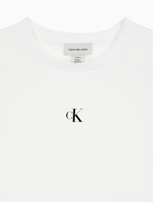 Buy 여성 슬림핏 베이비 크롭 반팔 티셔츠 in color BRIGHT WHITE