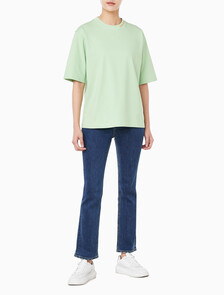 Buy 여성 쿨링 저지 릴렉스핏 반팔 티셔츠 in color NILE GREEN