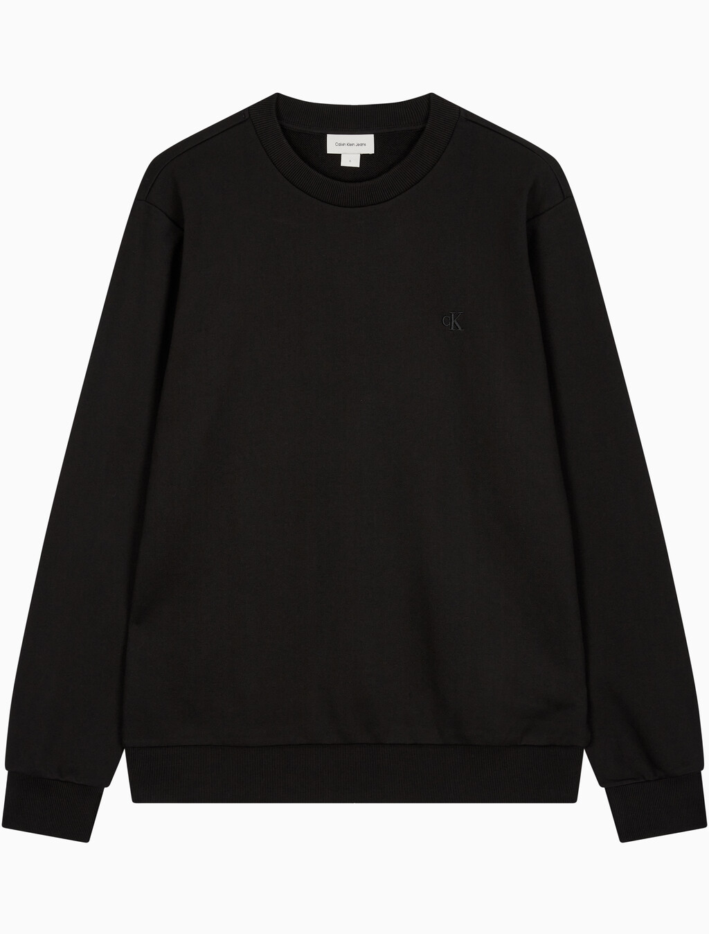 Buy 남성 레귤러핏 로고 그래픽 맨투맨 스웻셔츠 in color CK BLACK