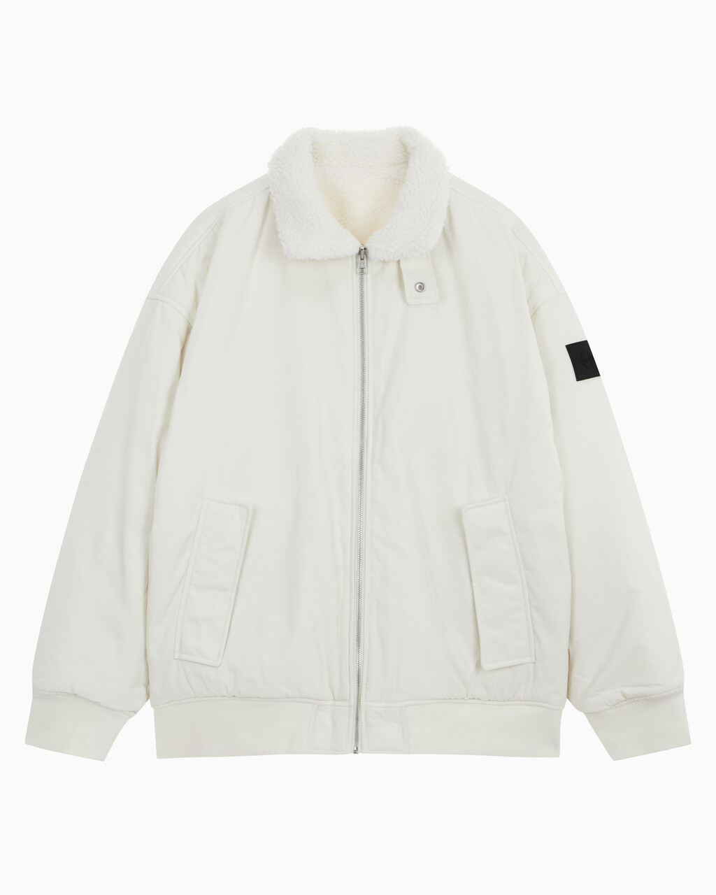 Buy 남성 리버서블 쉐르파 봄버 in color WHITE