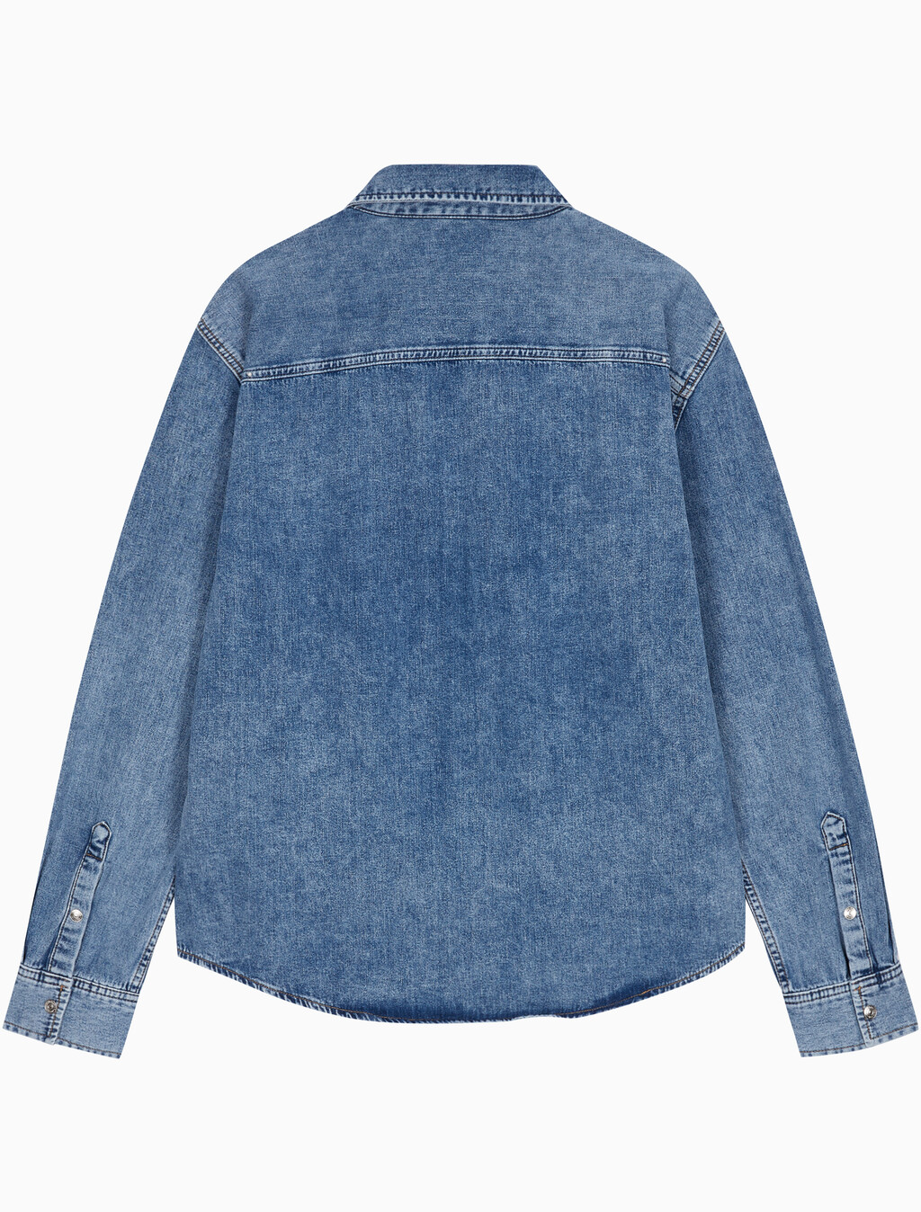 Buy 남성 레귤러핏 미드블루 데님 셔츠 in color CHALKY BLUE