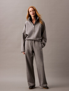 Buy 여성 스페이서 와이드레그 트랙 팬츠 in color MEDIUM GREY HEATHER